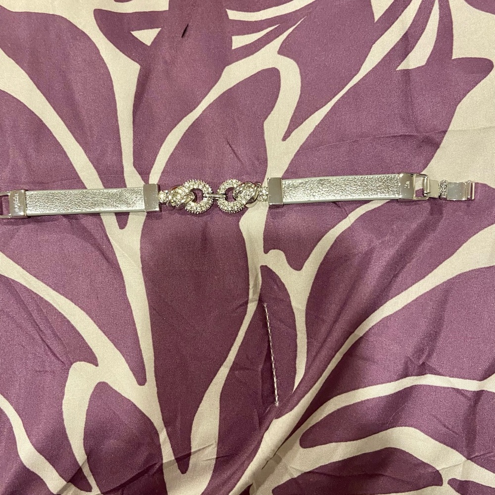 Lia Sophia leather crystal knot bracelet